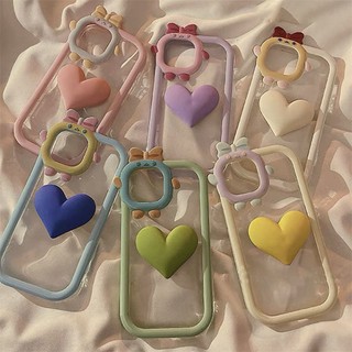 Iphone three-dimensional love frame anti-drop phone case for 7 7plus 8 8plus xs xr 11 12 13 14 pro plus promax