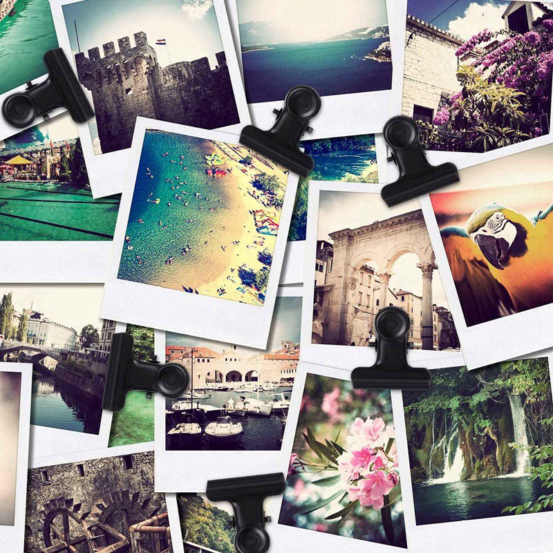 Set 60 Ghim Kẹp Bấm Màu Vàng Hồng / Đen Chuyên Dụng Cho Dự Án Trường Học