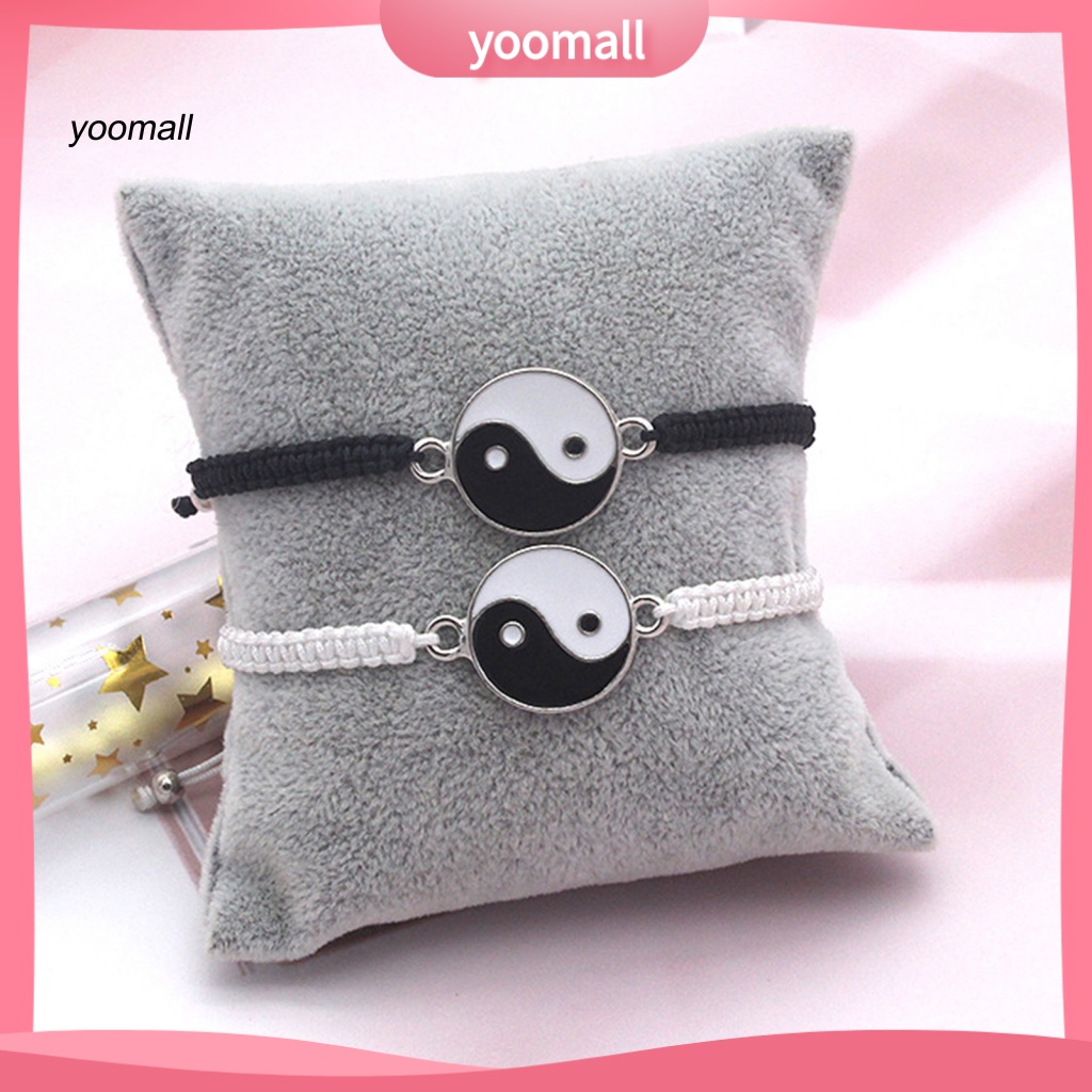 / Yo / Vòng Tay Dây Xỏ Hạt Âm Dương Âm Dương Âm Dương Lên Màu Nhanh Thời Trang Có Thể Điều Chỉnh