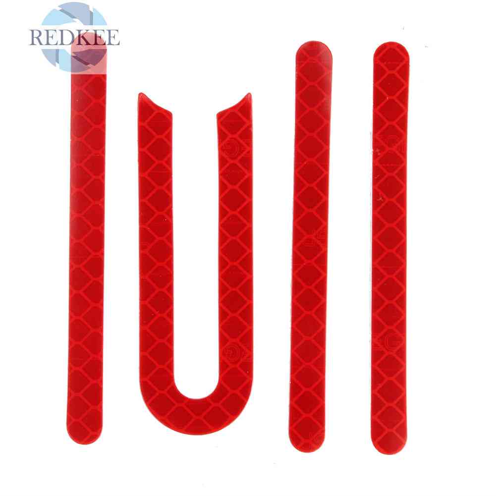 1 Miếng Dán Phản Quang Màu Đỏ Bảo Vệ Bánh Xe Trước / Sau Cho Ván Trượt Điện M365