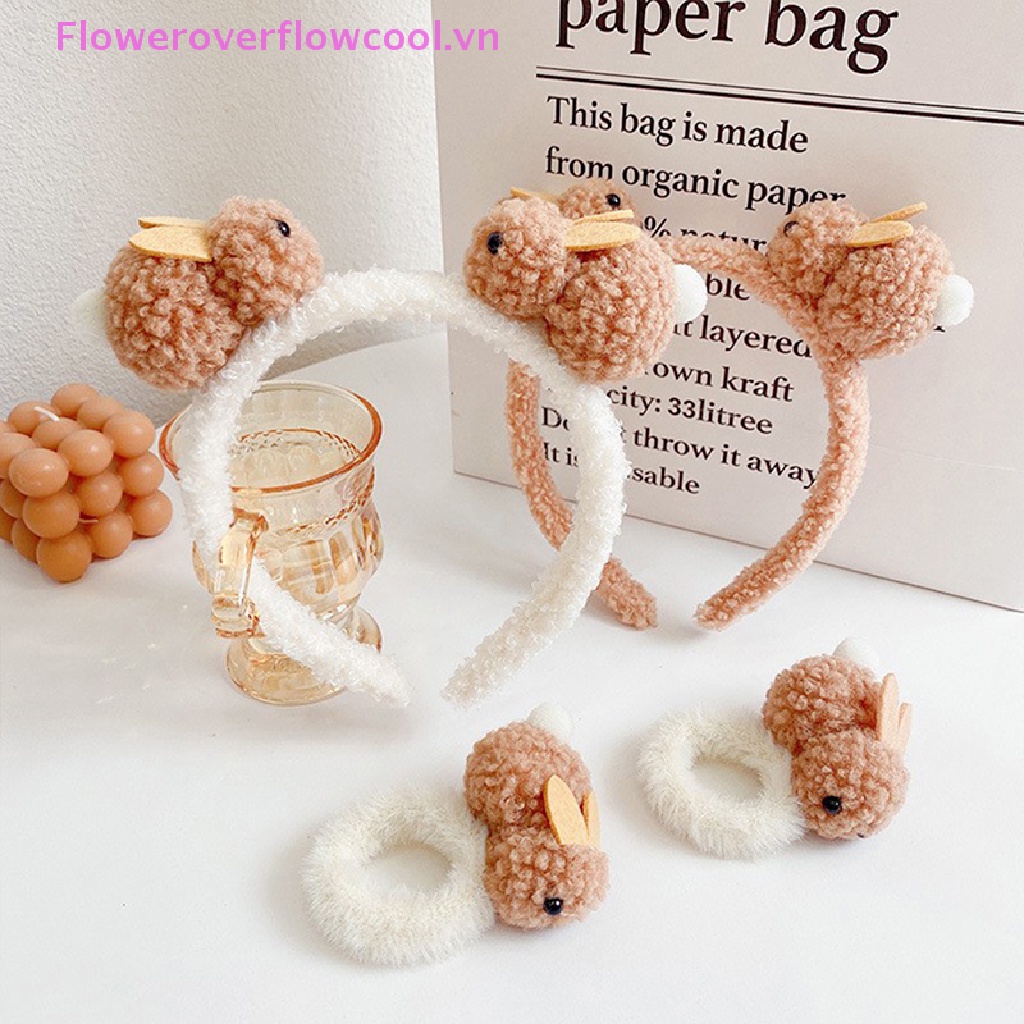 Kẹp Tóc Hình Thỏ Bông Dễ Thương Cho Bé Gái