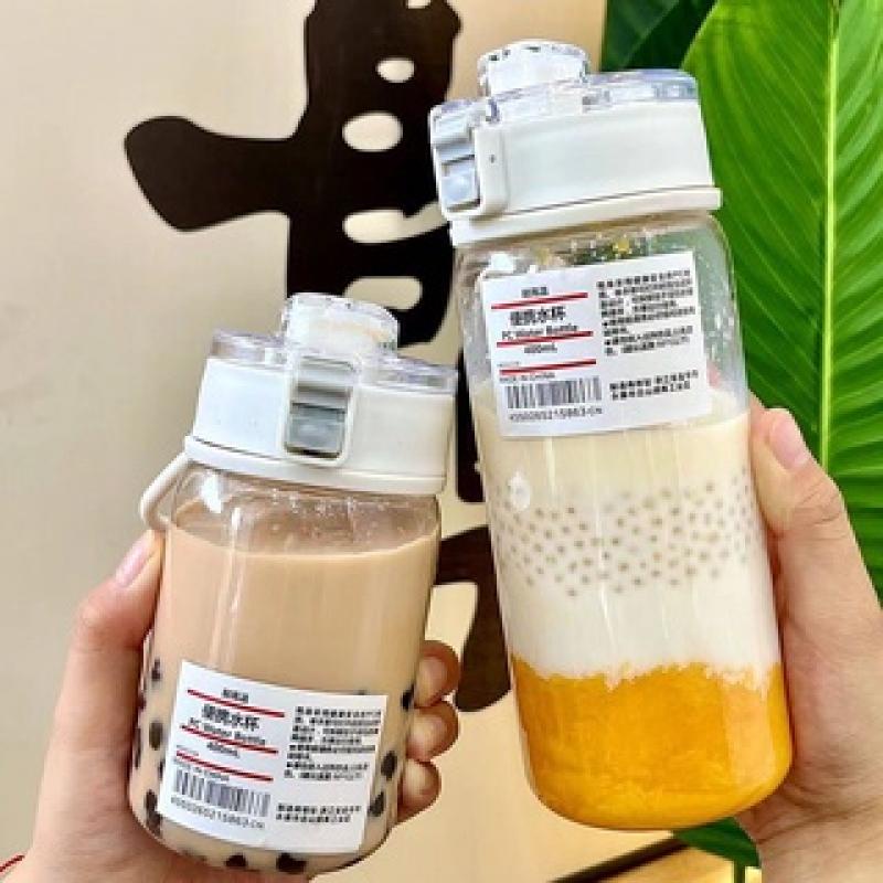 Bình Đựng Nước 350ml / 550ml / 800ml Bằng Nhựa In Họa Tiết Thời Trang Tiện Dụng