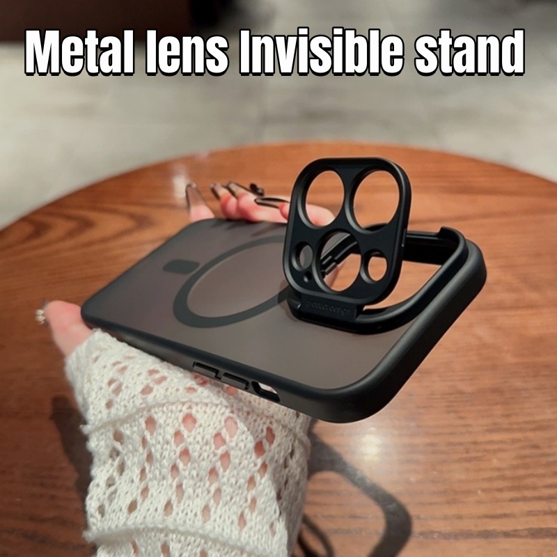 Ốp Điện Thoại iPhone 13 14 Pro max 14 plus bảo vệ camera case ốp lưng iphone 14 13 promax plus Cứng Nhám Trong Suốt Chống Sốc Có Vòng Đỡ Từ Tính Vô Hình Sang Trọng Cho iP 13 14 Pro Max