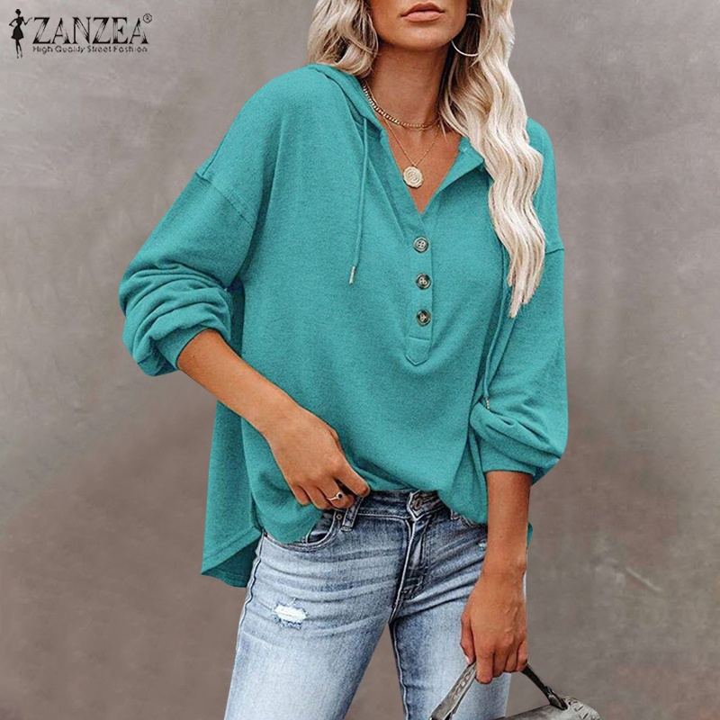 Áo khoác nữ ZANZEA tay dài có mũ trùm đầu thời trang