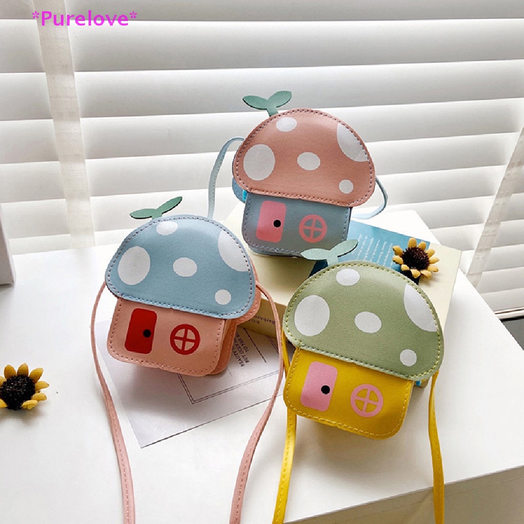 1 Túi Đeo Chéo Da PU Họa Tiết Hoạt Hình Đáng Yêu Dành Cho Bé Gái Mới