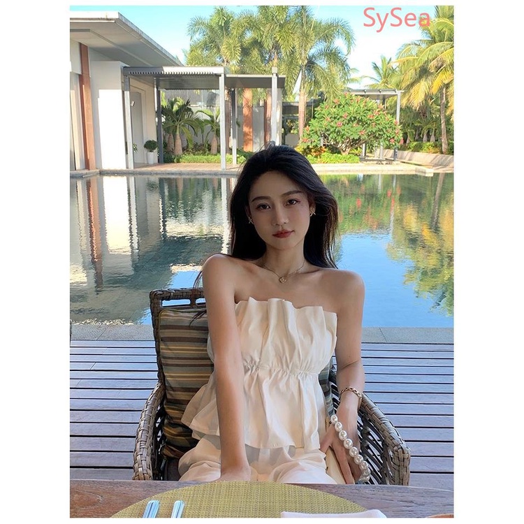 Áo Ống Màu Trắng Kiểu Hàn Quốc Thời Trang Mùa Hè Quyến Rũ Cho Nữ