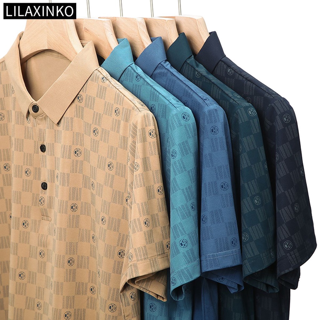 Áo Thun Polo Tay Ngắn Họa Tiết Kẻ Sọc 5 Màu Thời Trang Cổ Điển Cho Nam