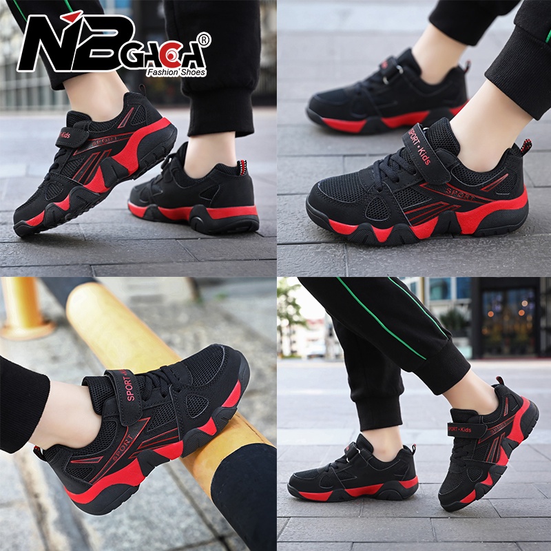 Giày Sneaker Phối Lưới Thoáng Khí Chống Trượt 5 Màu Tùy Chọn Có Size 28-40 Thời Trang Cho Bé Trai Và Gái