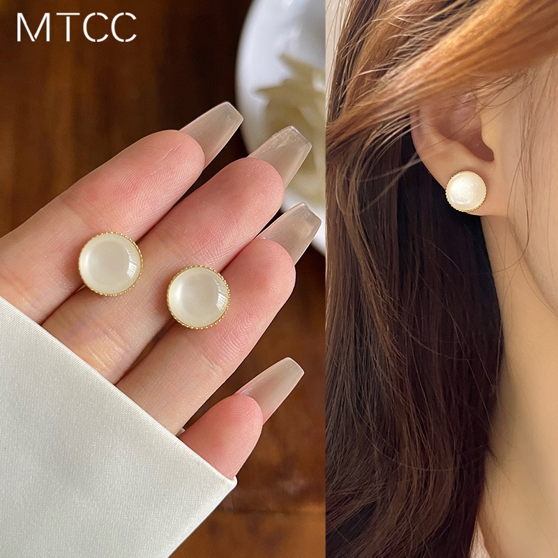 Khuyên Tai Dạng Kẹp Không Cần Bấm Lỗ Đính Đá Opal CEtA79