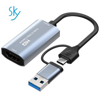 4k hdmi-compatible to type-c+usb video capture card 1080p usb computer game live audio video capture card