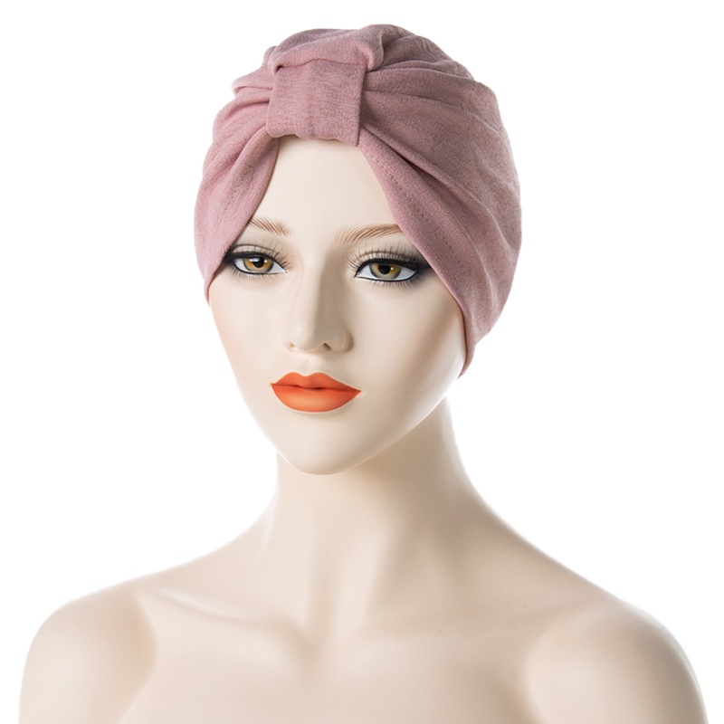Ygt Mũ Turban Thắt Nút Màu Trơn Thời Trang Cho Phụ Nữ Hồi Giáo
