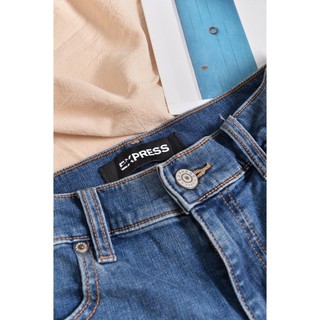 Quần short jean EXPR3SS lật/xả lai