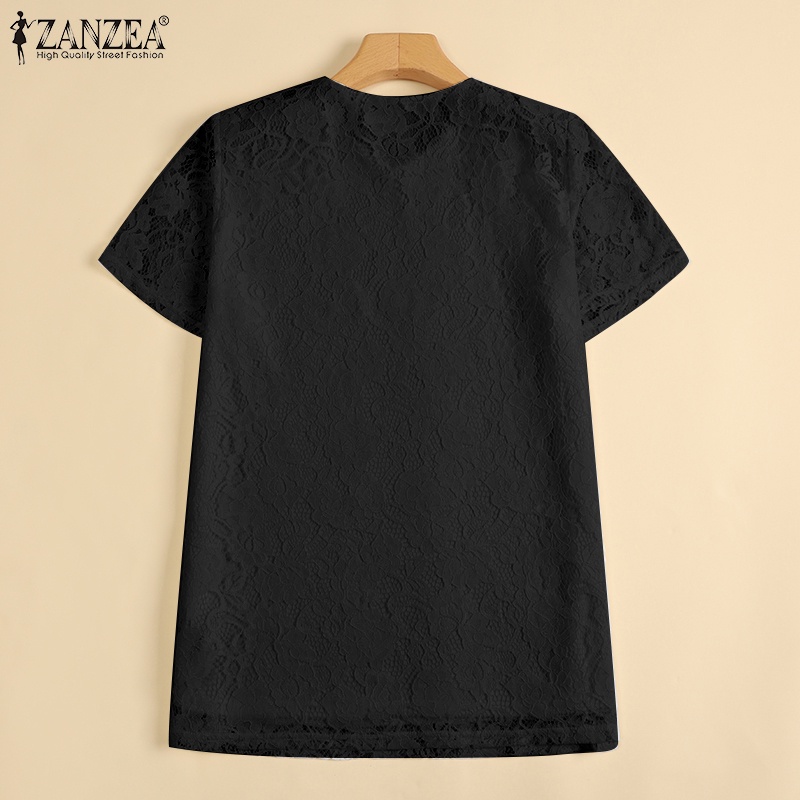 Áo nữ ZANZEA tay ngắn cổ chữ V thời trang quyến rũ