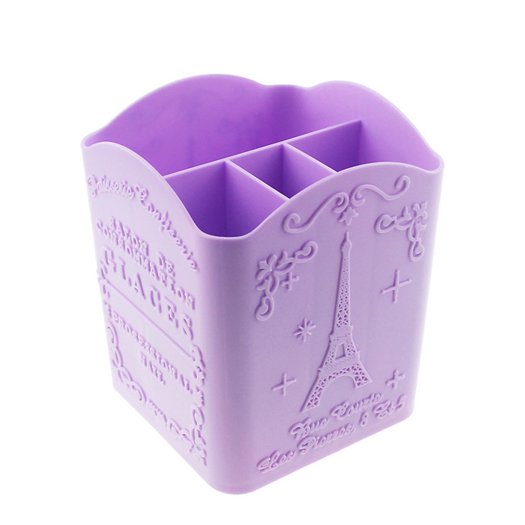 Jen Giá Đỡ Đồ Trang Điểm Đơn Giản Dễ Mang Theo PP Bốn Ngăn Đựng Bút Cho Nữ