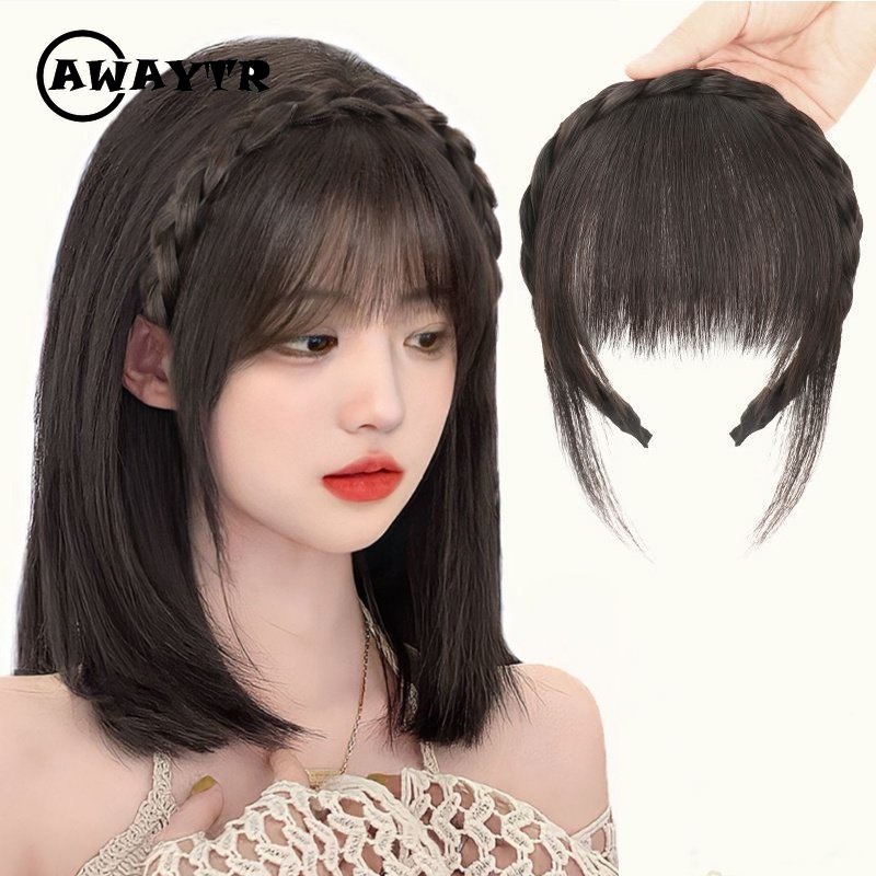 Băng Đô Tóc Giả Kiểu Tóc Bện Hình Xương Cá Thời Trang Dành Cho Nữ