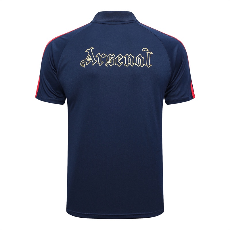 Arsenal Áo polo Tay Ngắn Màu Xanh navy Thời Trang Trẻ Trung