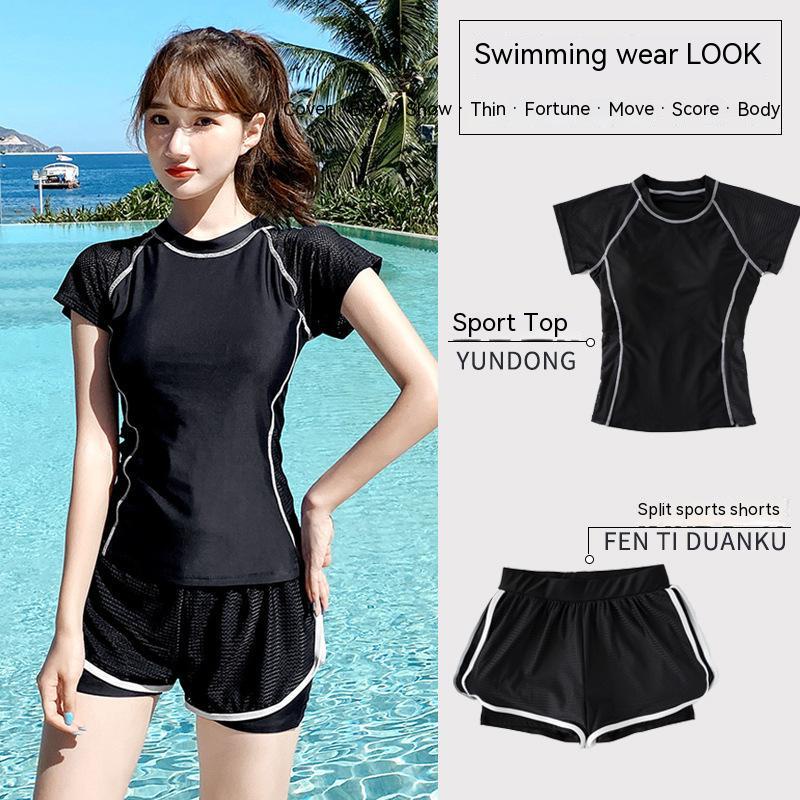 Bộ Đồ Bơi Hai Mảnh Che Bụng Cỡ Lớn Phong Cách Hàn Quốc Thời Trang Mùa Xuân Mới Dành Cho Bạn Nữ