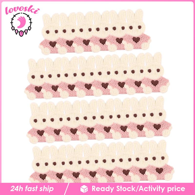 [Lovoski] Miếng Dán Trang Trí Ba Lô / Váy Jean Hình Thỏ Nhỏ