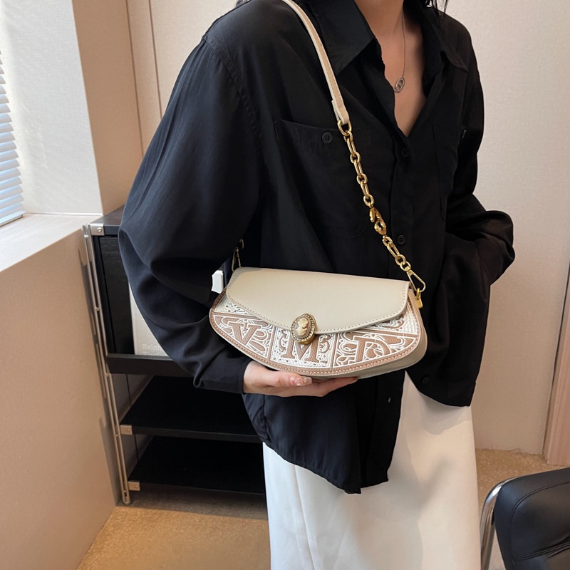 Túi Đeo Vai Thêu Chữ Phong Cách Âu Mỹ Thời Trang 2023 Cho Nữ