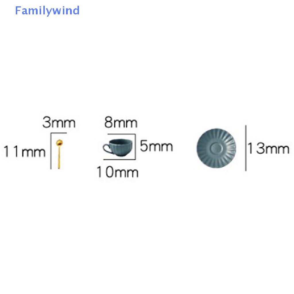 Set 3 Muỗng / Tách Cà Phê / Đĩa Mini Tỉ Lệ 1: 12 Dùng Trang Trí Nhà Búp Bê