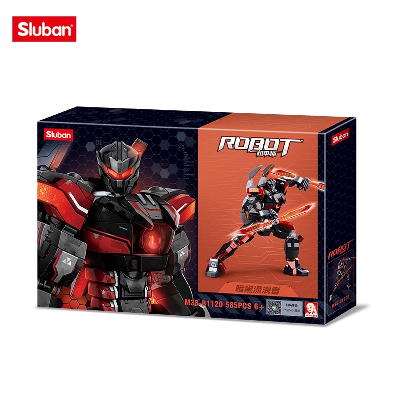 Đồ chơi Lắp ráp Mô hình Robot Double Edge Dark Wanderer Robot City Mech Warrior Sluban B1120
