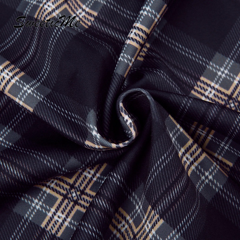 Đầm Ngắn Cổ Vuông Hở Lưng Xẻ Tà Họa Tiết Kẻ Sọc Màu Tương Phản Thời Trang Mới 2023 Dành Cho Bạn Nữ