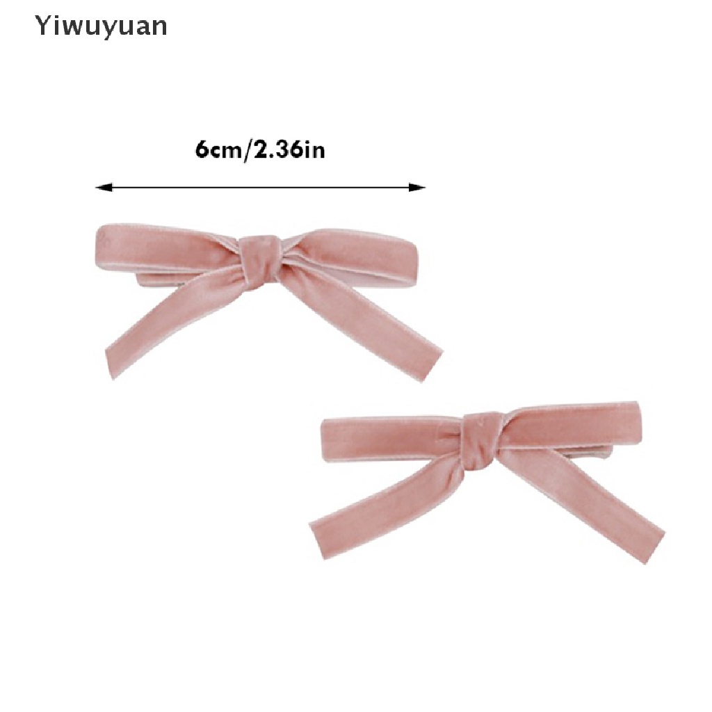 &lt; Yiwuyuan &gt; Kẹp Tóc Hình Nơ Bằng Nhung Phong Cách Vintage Cho Nữ Giảm Giá