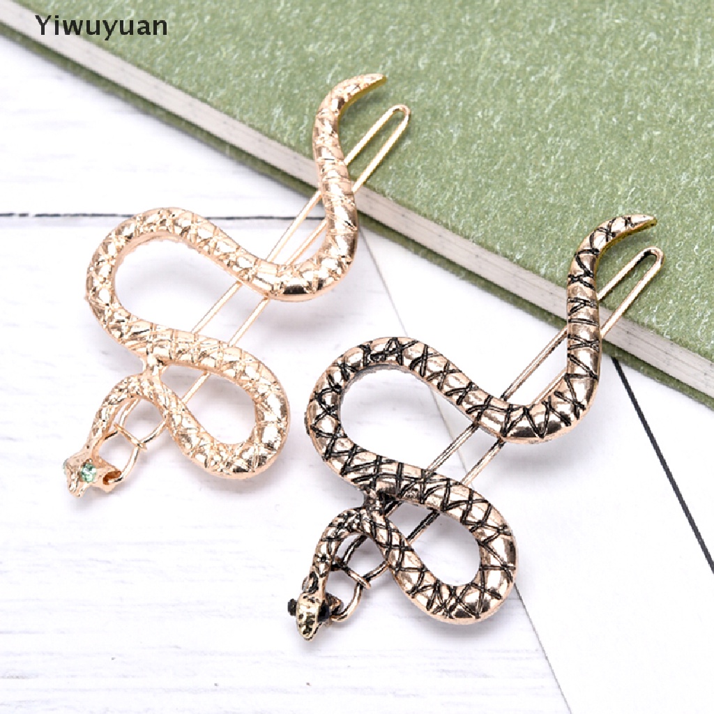 < Yiwuyuan > Kẹp Tóc Kim Loại Màu Vàng Thời Trang Mới Cho Nữ