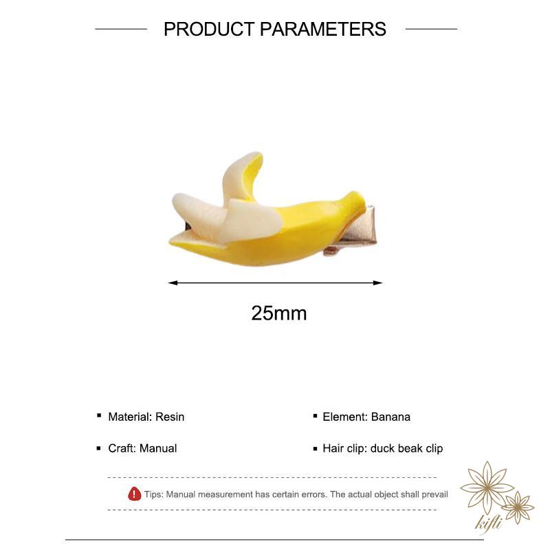 Kẹp Tóc Hình Quả Chuối Dễ Thương Sáng Tạo Vui Nhộn Cho Bé Gái