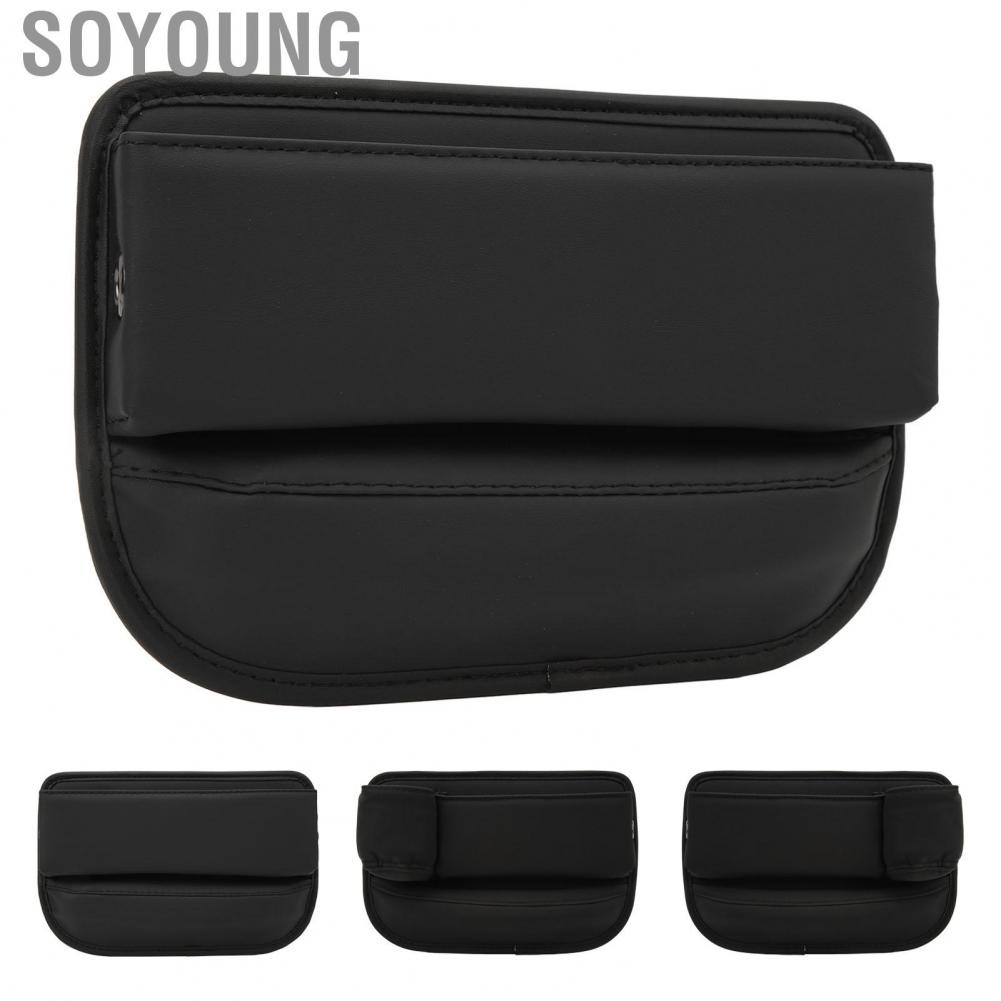 Soyoung Console Side Storage Box  PU Leather Car Seat Gap Organizer for Vehicle
