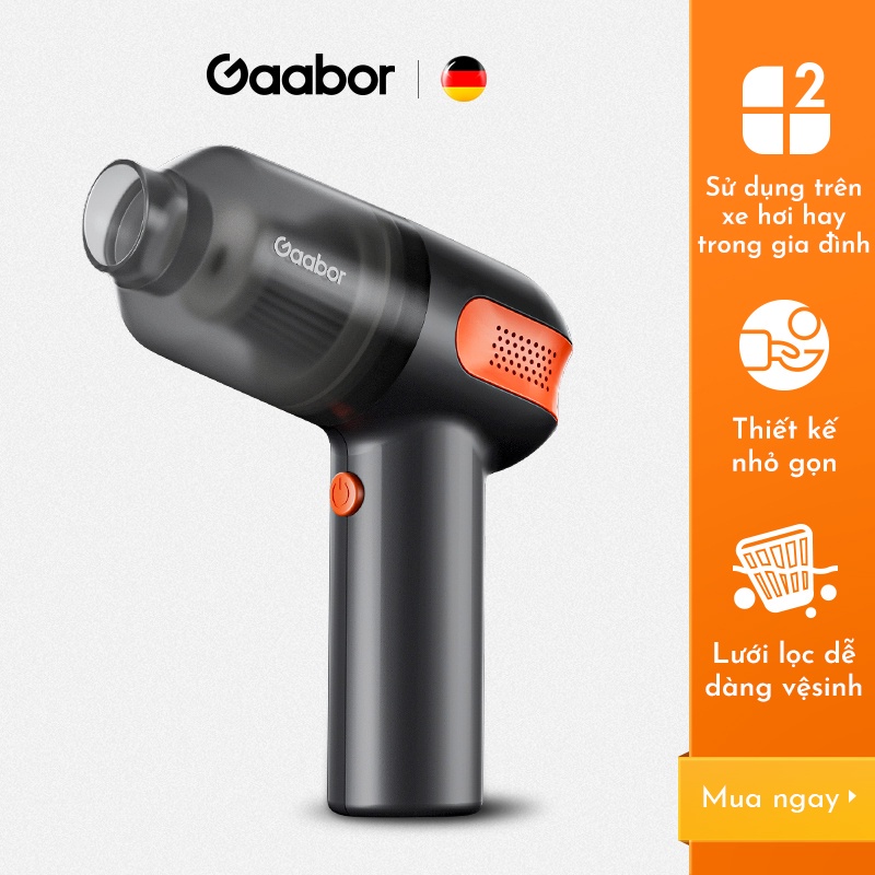 Máy hút bụi không dây cầm tay GAABOR GVCC-M1A1 lực hút mạnh bền bỉ - Hàng chính hãng