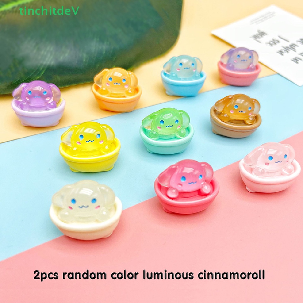 [TinchitdeV] Bộ 2 Chú Chó Nhựa Phát Quang Đáng Yêu Trang Trí Nội Thất