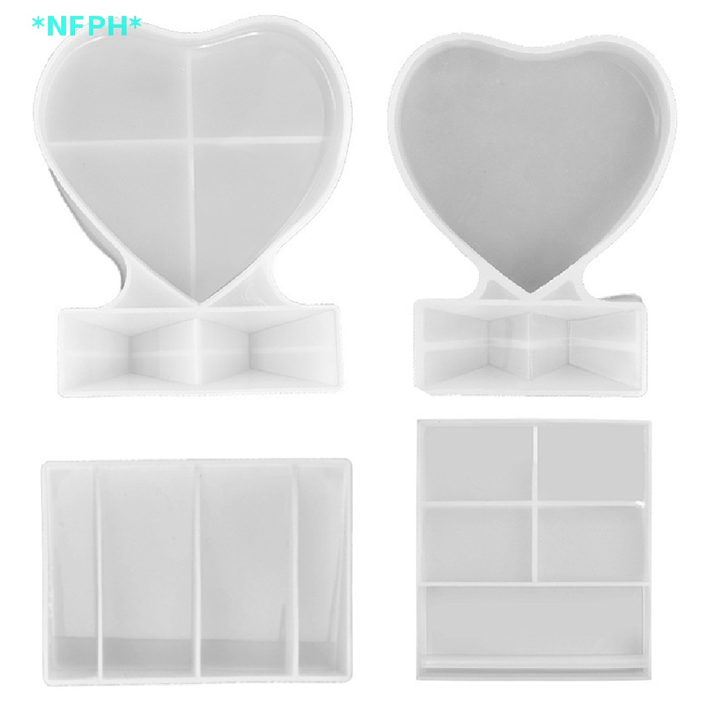 Khuôn Silicon Hình Vuông / Trái Tim Dùng Làm Khung Ảnh Trang Trí DIY Mới