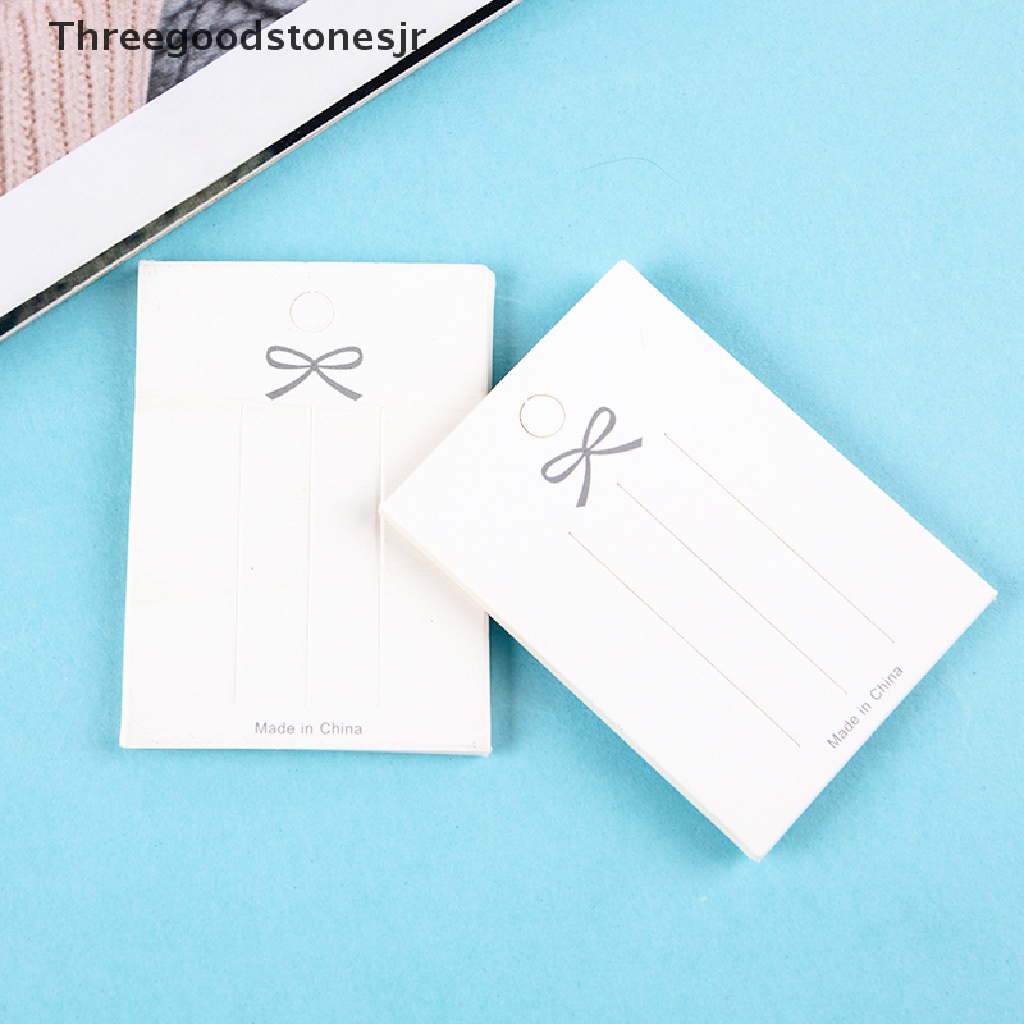 Set 50 Thẻ Giấy Màu Trắng Làm Kẹp Tóc Trang Sức Thủ Công JR