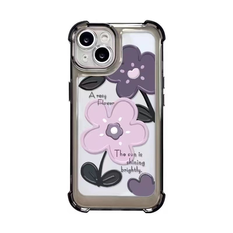 Ốp Điện Thoại TPU Mềm Trong Suốt Họa Tiết Hoa Độc Đáo Chống Sốc Cho IPhone 11 14 13 12 Pro XS Max X XR 7 + 8 6 6S Plus Sự Bảo Vệ