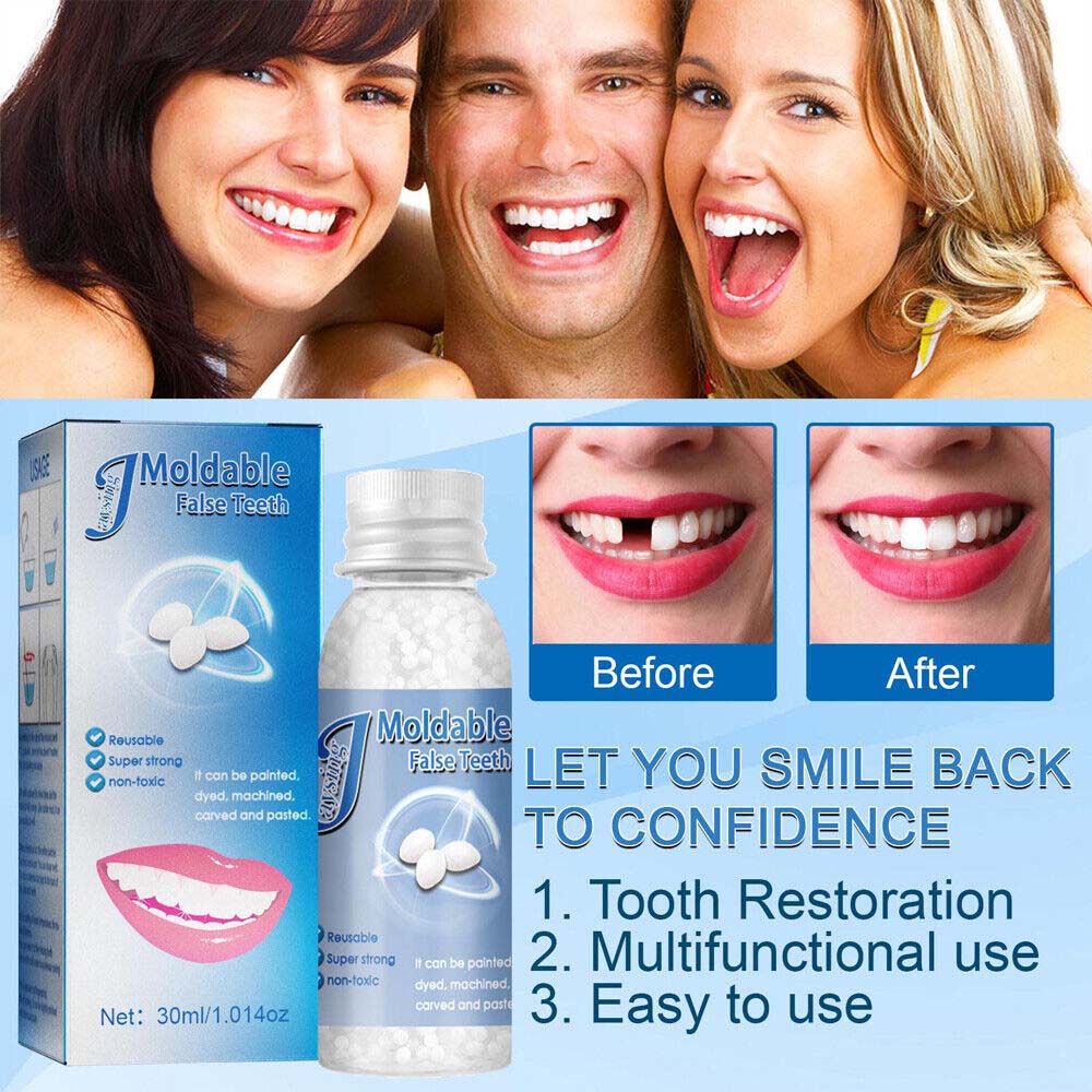 30ML Temporary Tooth Repair Kit Teeth and Gaps Moldable Falseteeth Solid Glue Denture Adhesive