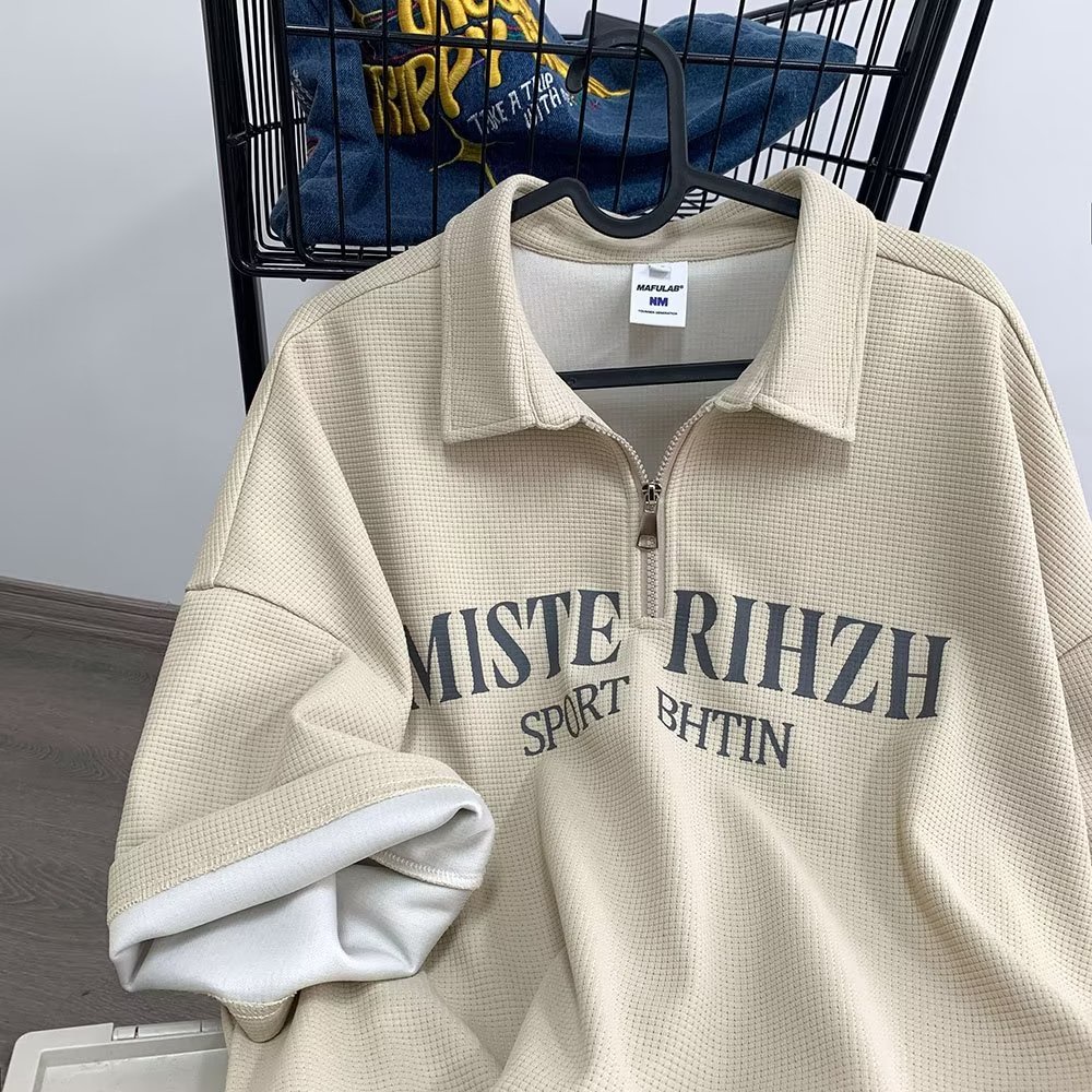 Áo polo Dáng Rộng Tay Ngắn Có Size Lớn M-8XL Thời Trang Dành Cho Nam Giới