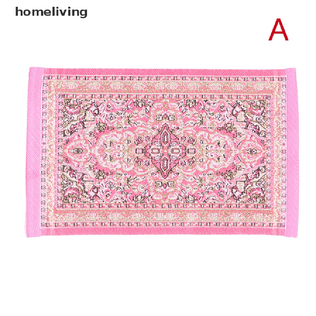 1 Tấm Thảm Trải Sàn Bằng Vải Dệt Thổ Nhĩ Kỳ Trang Trí Nhà Búp Bê 1: 12