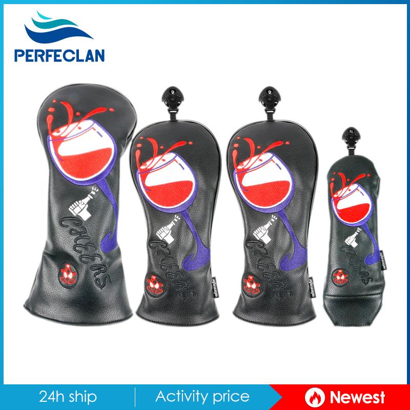 Set 4 Vỏ Bọc Đầu Gậy Đánh Golf Bằng PU Có Thể Thay Đổi Được