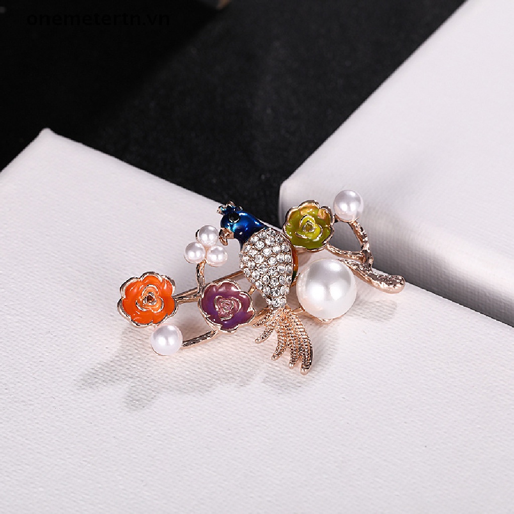 Ghim Cài Áo Đính Ngọc Trai Nhân Tạo Thời Trang Dành Cho Nữ