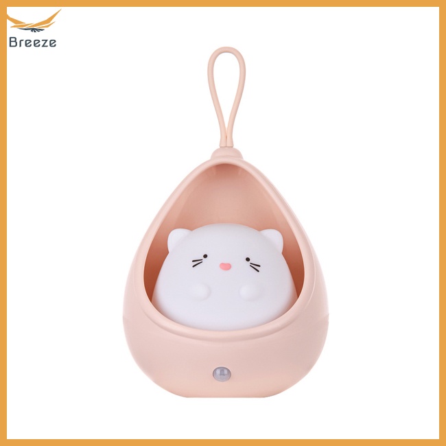 Đèn Ngủ Led Silicone Hình Thú Dễ Thương Có Cảm Biến Điều Khiển Sạc Usb Cho Phòng Ngủ Trẻ Em