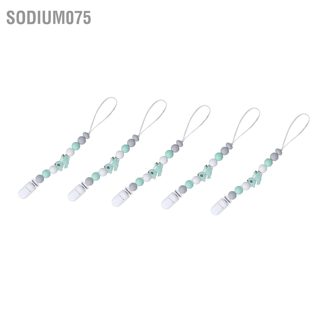 Sodium075 Bộ 5 Núm Vú Giả Em Bé Kẹp Silicone Cấp Thực Phẩm Mềm Hươu Nhỏ Trang Trí Trung Lập Cho Trai Gái