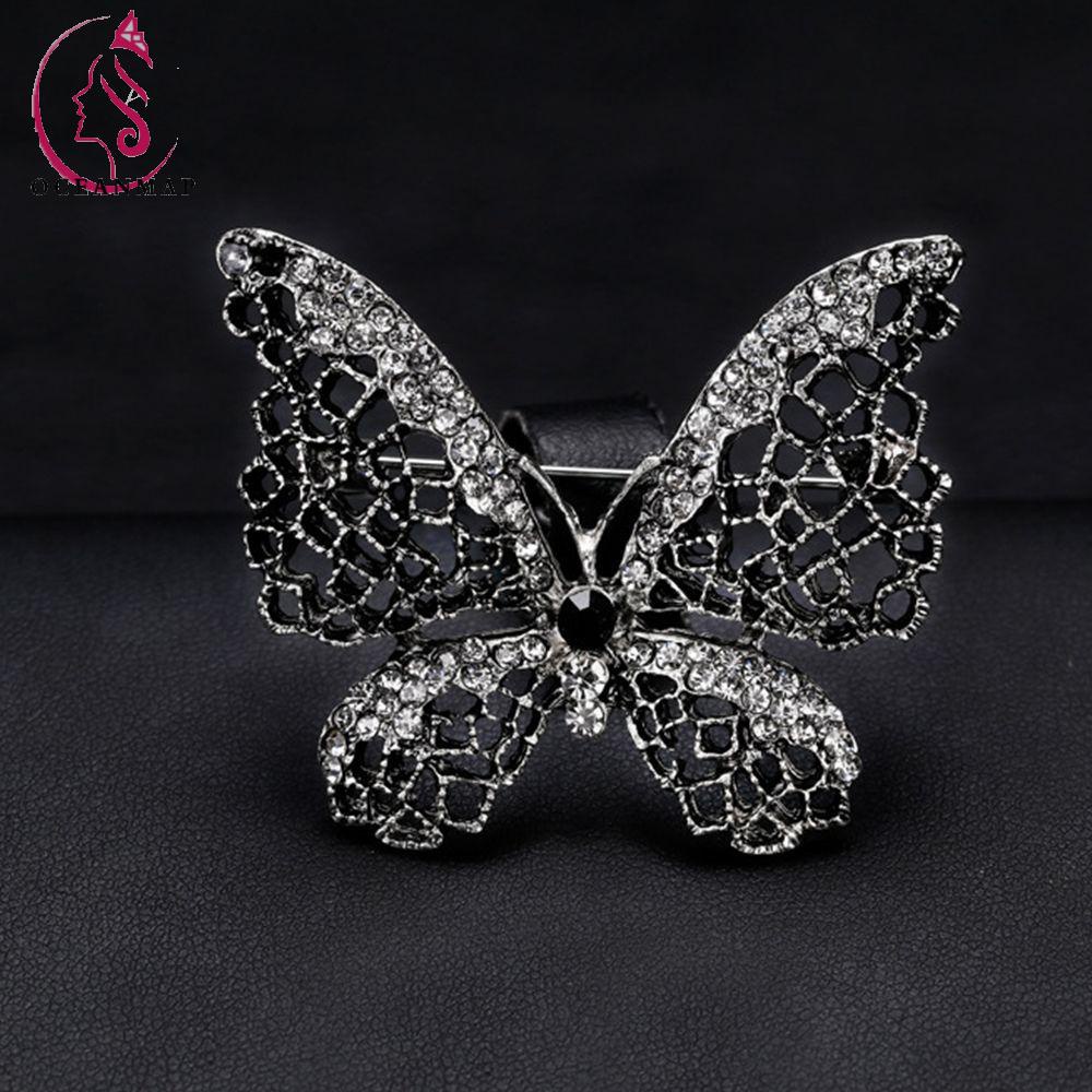 Ghim Cài Áo Hình Bươm Bướm Đính Đá Nhân Tạo Thời Trang Cho Nữ