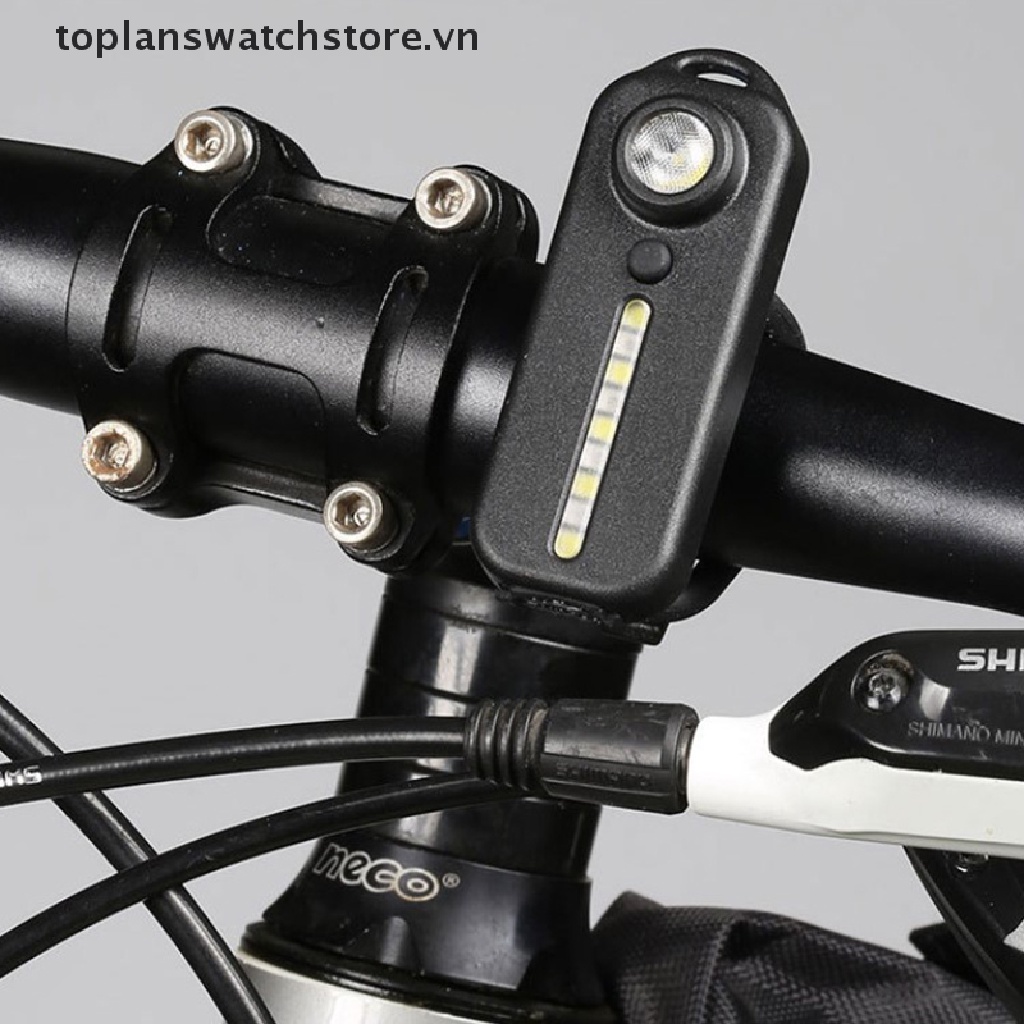 Đèn Pin LED Cảnh Báo Ánh Sáng Xanh Đỏ Có Kẹp Sạc USB Cho Xe Đạp