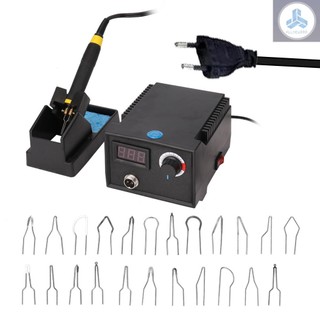 Multifunctional Digital Electric Gourd Wooden Pyrography Machine Pointer Instrument with 23pcs Heating Pen Heads