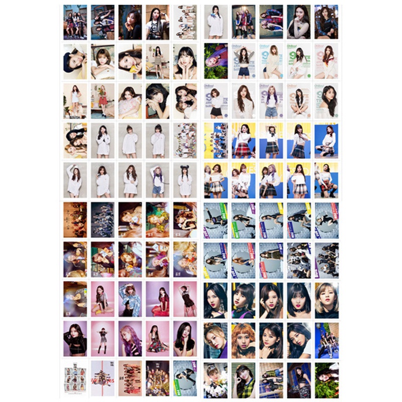Set 100 Tấm Thẻ Ảnh Hd In Hình Nhóm Nhạc TWICE Dễ Thương Xinh Xắn
