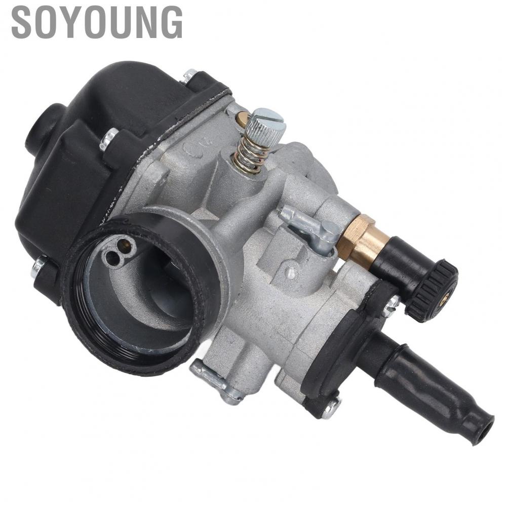 Soyoung Motorcycle Carburetor  Smooth Operation 21mm High Precision Replacement Strength Strong Power for 2 Stroke Scooter 50‑110cc Motorbike