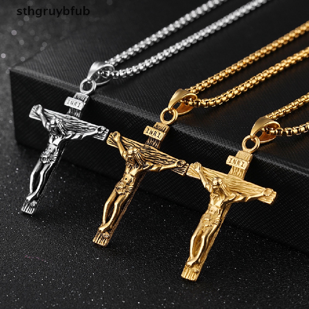 Vòng cổ Bằng Thép Không Gỉ Mặt Thánh Giá Thời Trang Dành Cho Nam