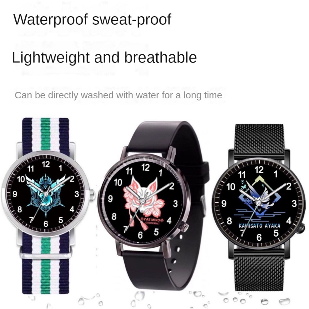 ★Genshin Impact★Đồng Hồ Thông Minh yae miko & klee merchandise Chống Nước Với Dây Đeo Dạ Quang