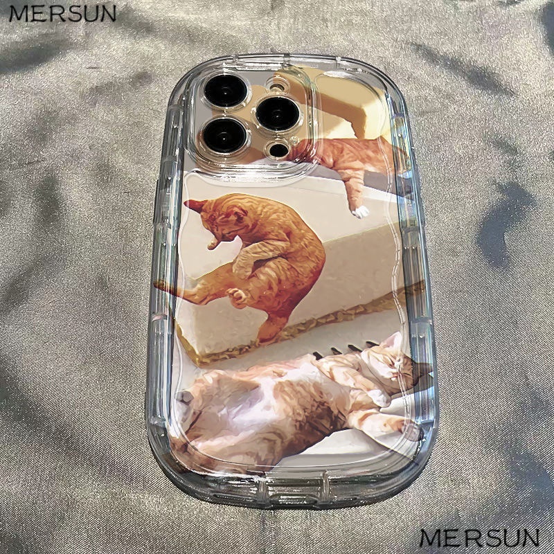 ✅Ốp Điện Thoại Mềm Trong Suốt Chống Sốc Hình Ba Chú Mèo Cho iPhone1412 promax 7 7 xs8p xr1311 MLW5